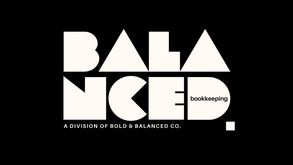 Balanced Bookkeeping logo – clean and professional design featuring modern typography and subtle financial imagery, representing reliable bookkeeping, small business accounting, and financial clarity services.