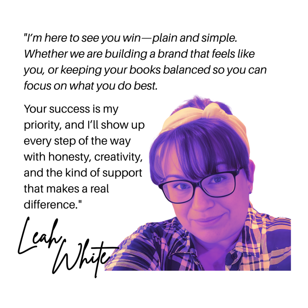 Portrait of the founder of Bold & Balanced Co. – a confident, creative professional in a clean, modern workspace, symbolizing leadership in branding and bookkeeping.